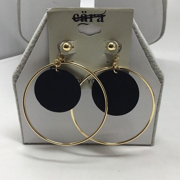 Cara Acrylic Disc in Circle Drop Earrings (G1) - Picture 2 of 8
